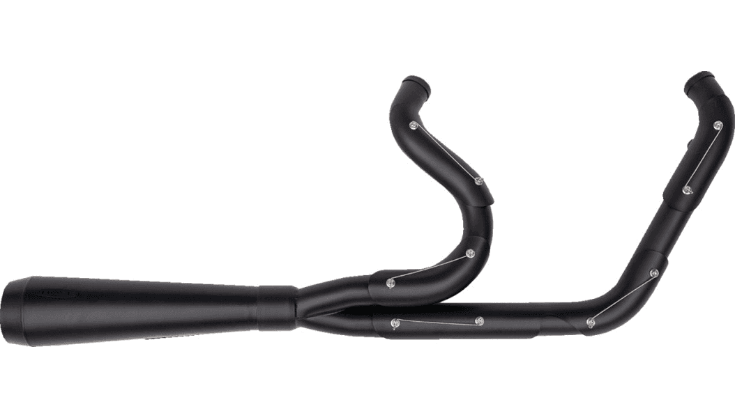 Trask 2 into 1 Assault Exhaust System for '18-24 Harley Davidson Softail Models without saddlebags (Full Black or Full Polished)