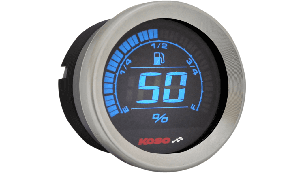 Koso 2" Replacement Fuel Level Gauge for '04-13 Harley Davidson Touring Models (Select Bezel Finish)