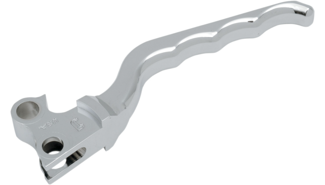 Joker Machine Grooved Billet Aluminum Clutch Lever for '96-17 Harley Davidson Models - Chrome (Not for '08-17 Dresser/ H-D FL Trike, '15-17 Softail and '16-17 FXDLS)