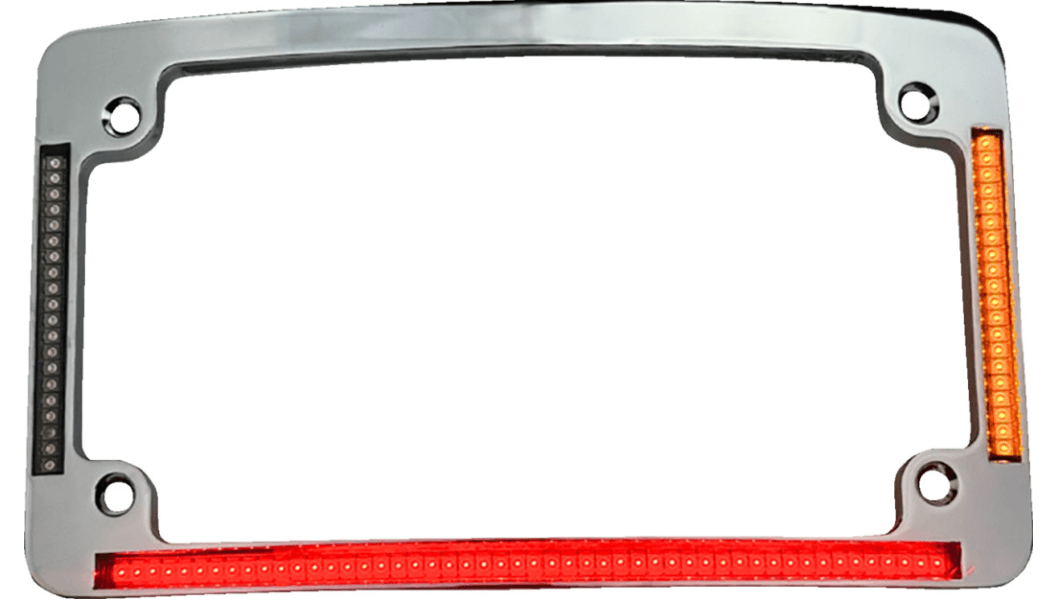 Custom Dynamics License Plate Frame All-In-One LED Auxiliary Running and Brake Lights for '26 Harley Davidson Street Glide and Road Glide Models (Select Finish)