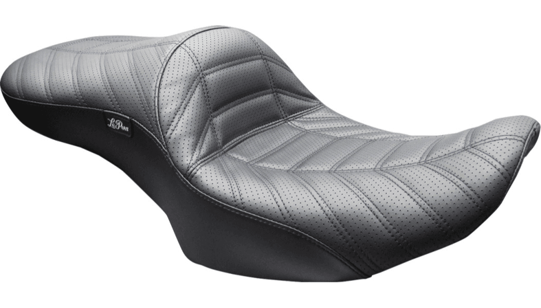 LePera Maverick Seat (Without Backrest) Black Indy Stitch for '24-Up Harley Davidson FLHX/FLTRX and '23-Up CVO FLHXSE, CVO FLTRXSE Models 