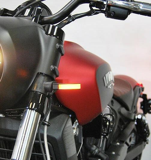 New Rage Cycles Front LED Turn Signals for '18-24 Indian Scout Bobber