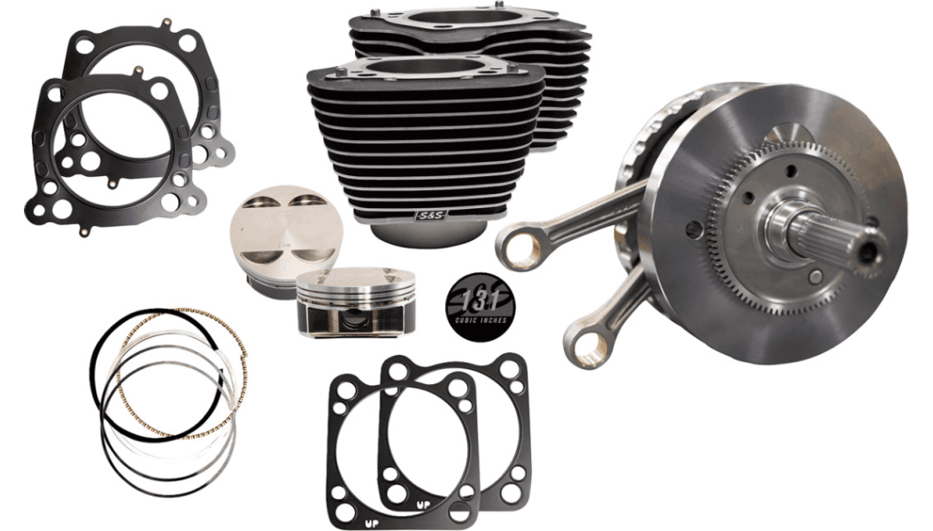 S&S Cycle 131" Hot Set Up Engine Performance Kit 4-5/8" Stroke for '18-25 Harley Davidson Softail Models - Wrinkle Black w/Highlight