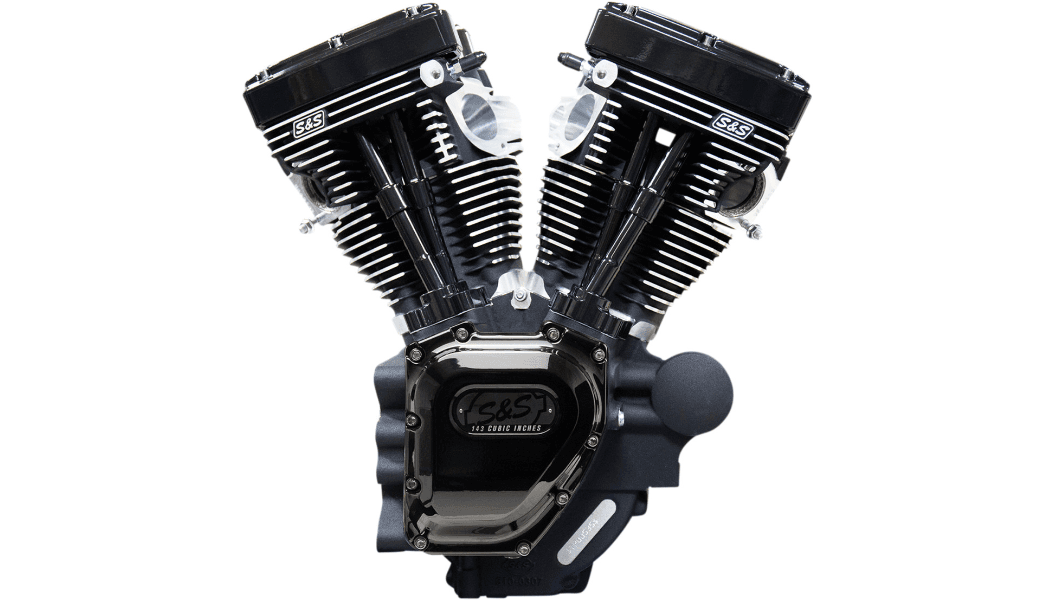 S&S Cycle T143 Long Block Engine for '08-16 Harley Davidson Touring Models - Black Edition