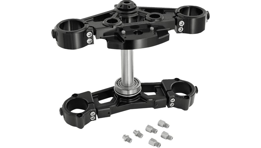Arlen Ness 7° Raked Triple Tree for '24-Up Harley Davidson Street Glide and Road Glide Models - Black