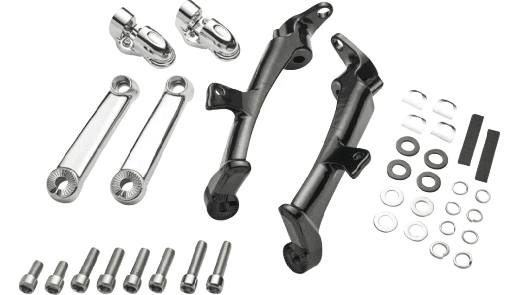 Ciro Adjustable Frame Mounted Highway Peg Mount Kit for '09-Up Harley Davidson Touring and Trike - Standard or Extended (Select Finish)