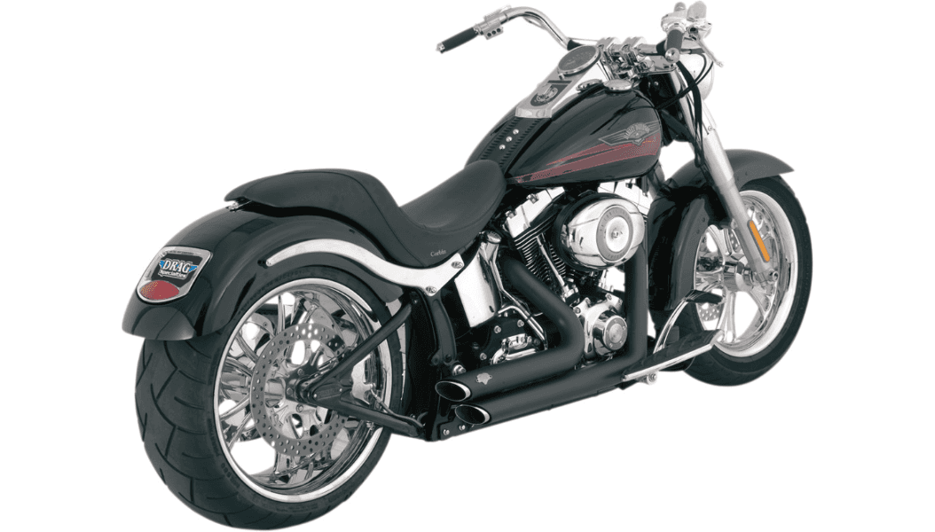 Vance & Hines Shortshots Staggered Exhaust System for '86-09 Harley Davidson Softail Models - Ceramic Black
