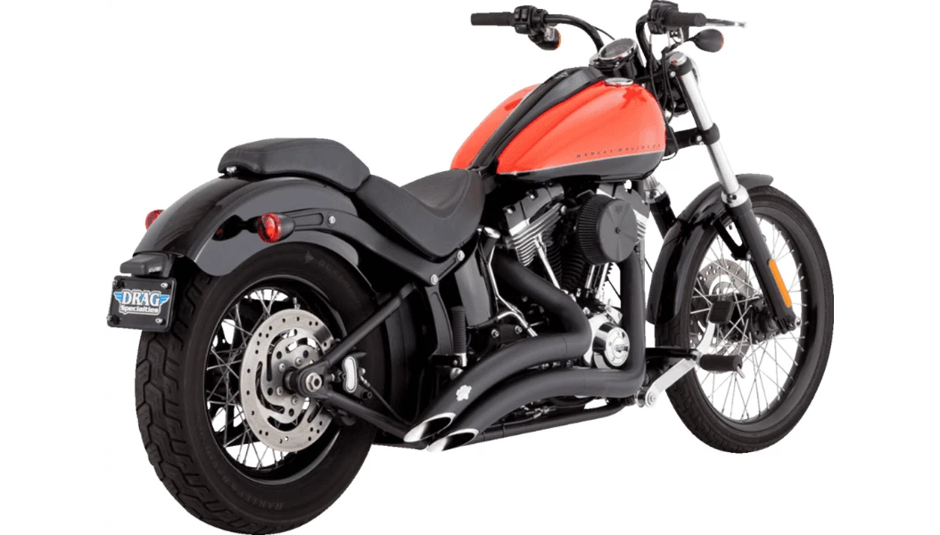Vance & Hines 2-into-2 Big Radius Exhaust System for '86-09 Harley Davidson Softail Models - Matte Black