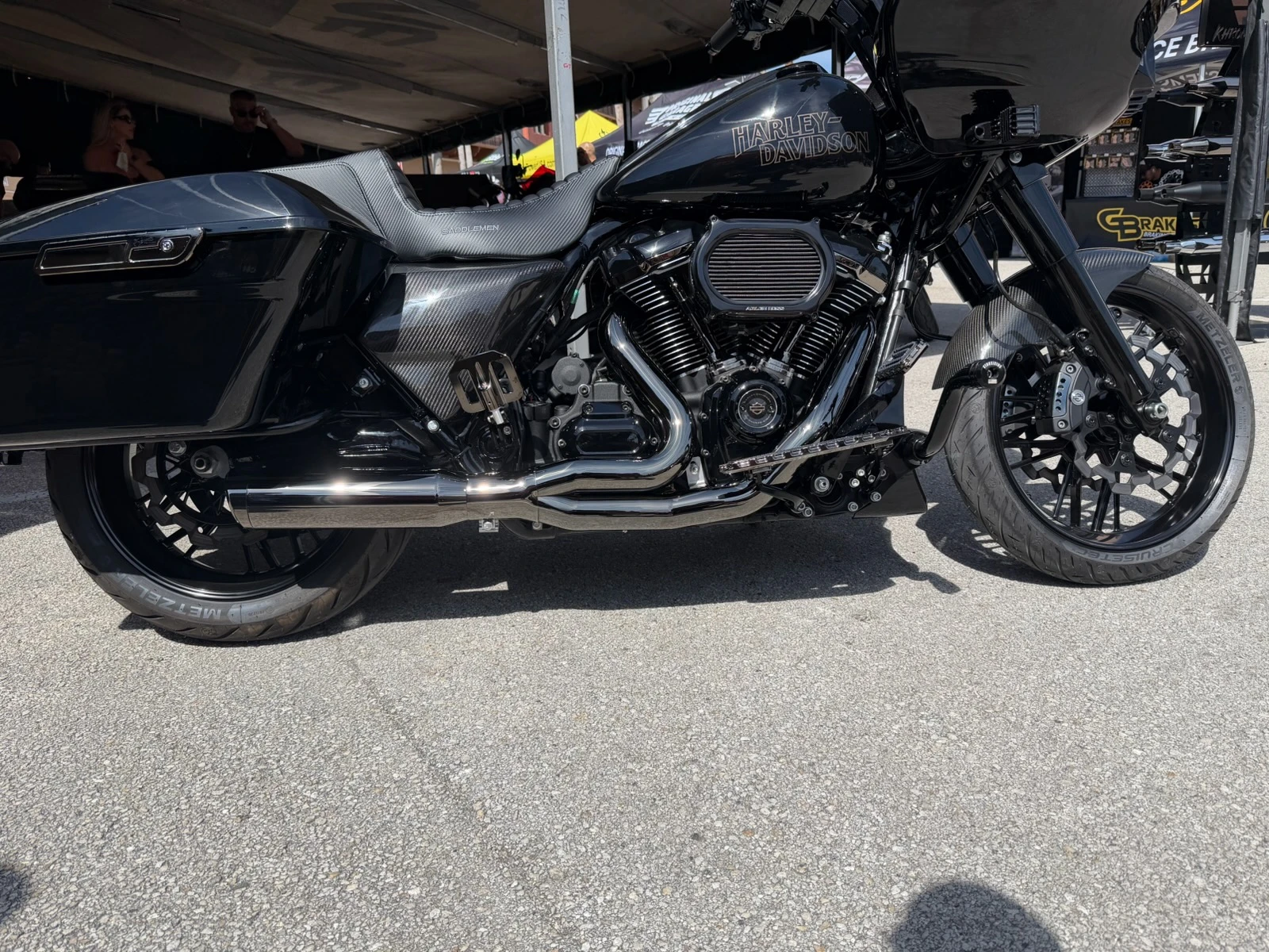 Khrome Werks Mid Length 2-into-1 Exhaust System for'17-Up Harley Davidson Touring Models (Select Finish)