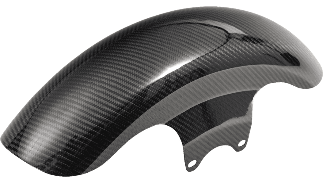 SlyFox Carbon Shorty Front Fender for '09-26 Harley Davidson Touring - Gloss