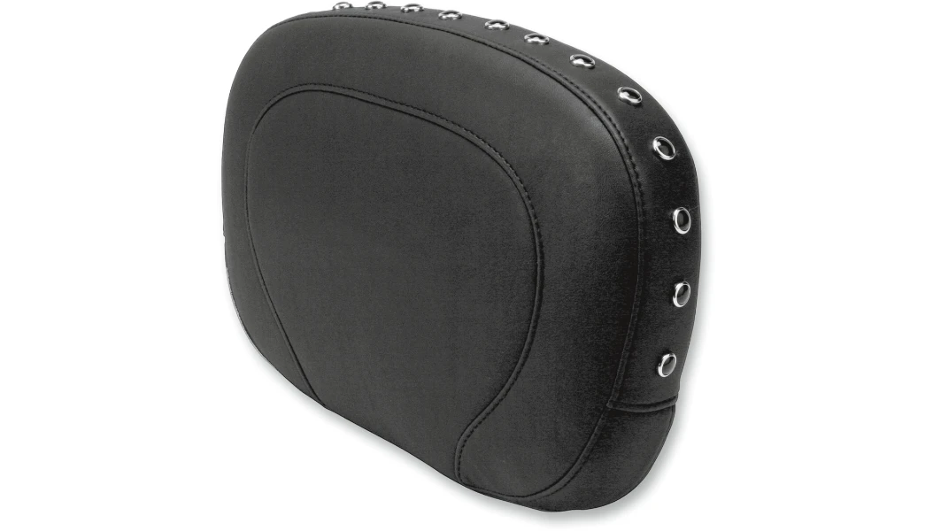 Mustang Passenger Backrest Pad for '94-21 Harley Davidson FLHX and FLHR Models- Smooth - Black Studs