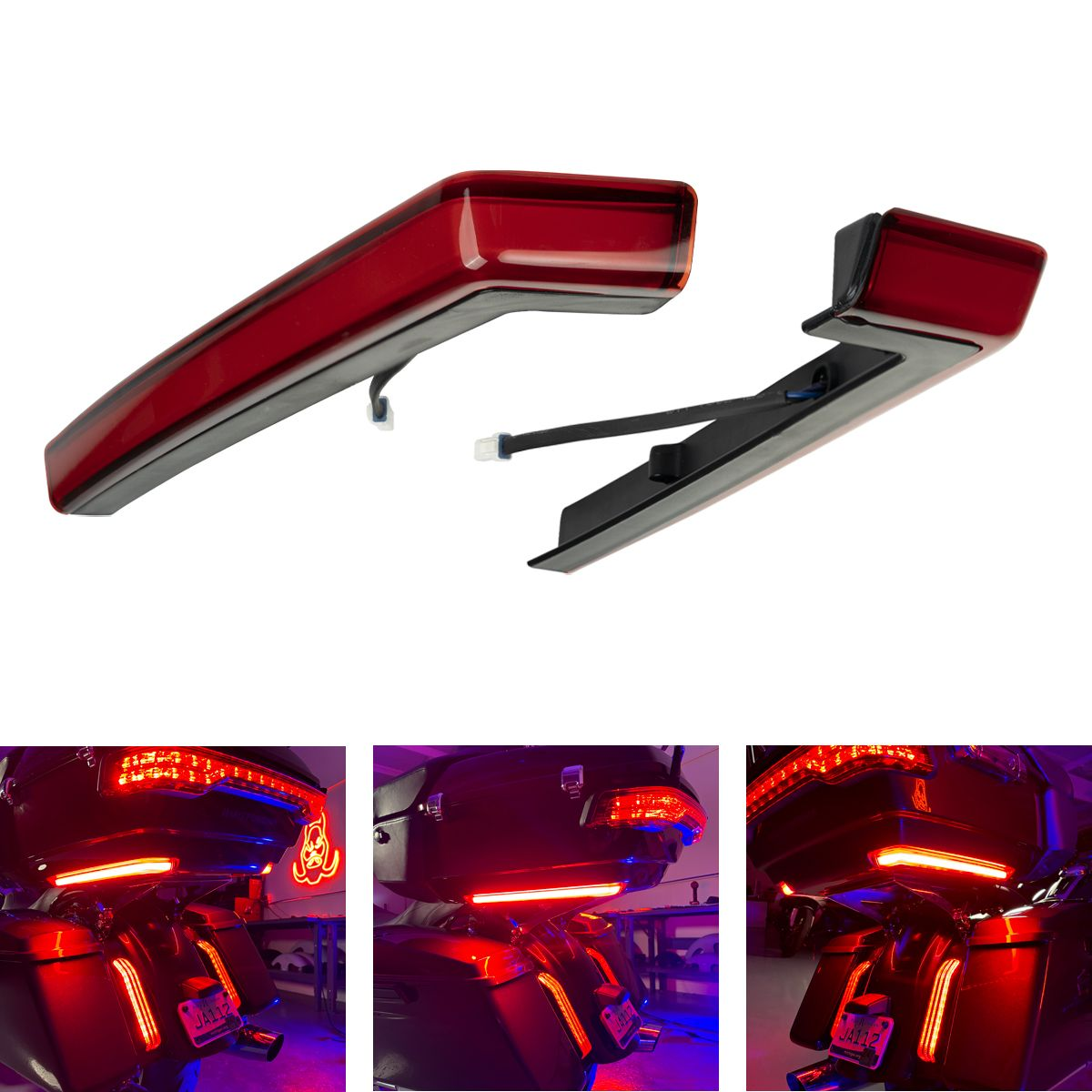 Hogworkz Lumipro LED Side Markers for '14-23 Harley Davidson Touring Models w/OEM King Tour Pack (Select Lens Tint)