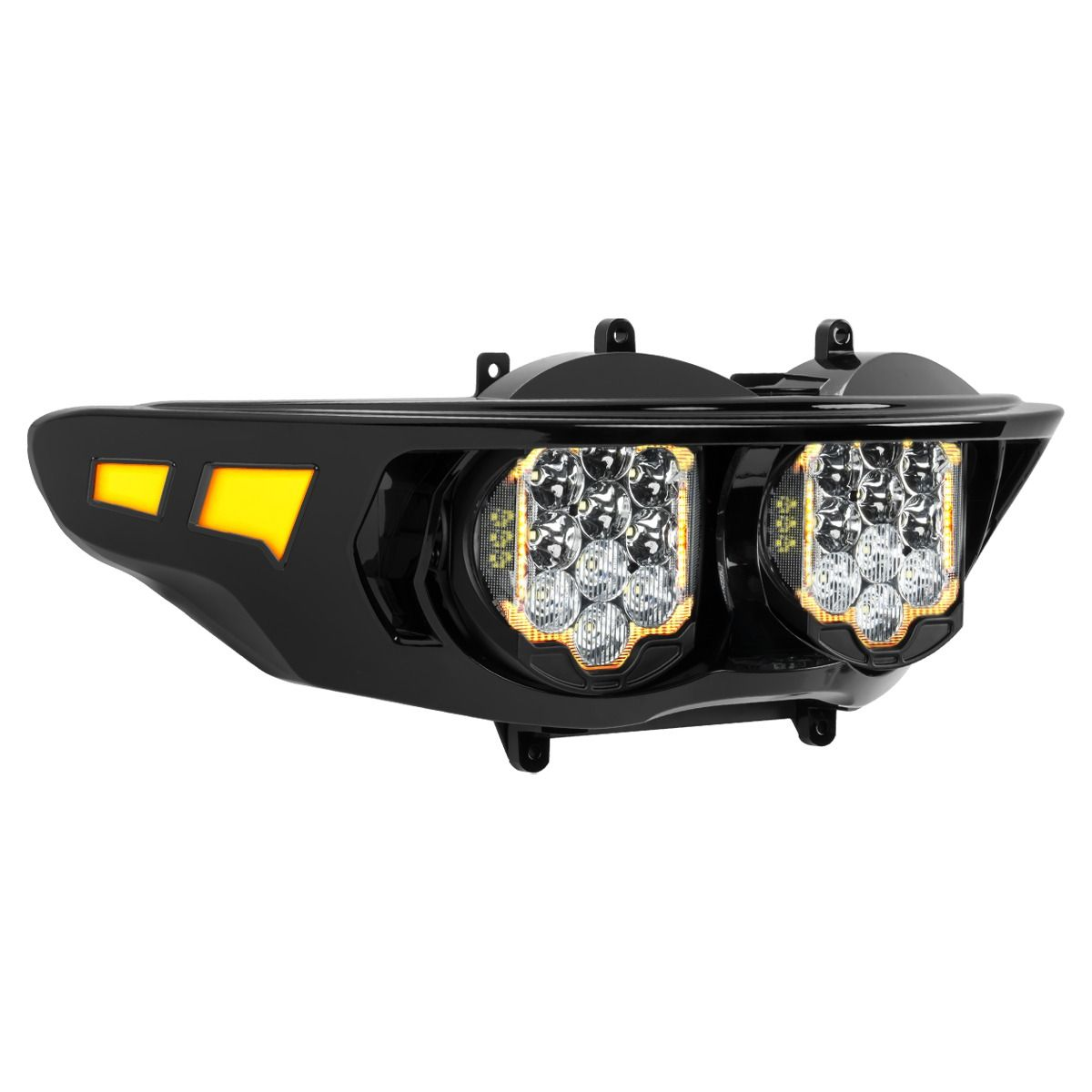 Hogworkz Silvertooth Performance LED Headlight for '24-Up Harley Davidson Road Glide and 23.5-Up CVO FLTRXSE, '26 RG3