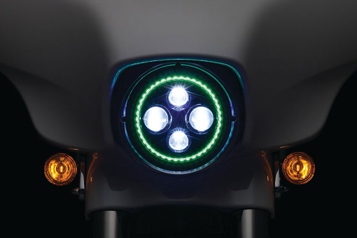 Product Spotlight: Kuryakyn Orbit Prism 7" L.E.D. Headlight with Bluetooth Controlled Multi-Color Halo