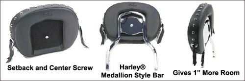 Setback medallion style bar for Harley Davidson