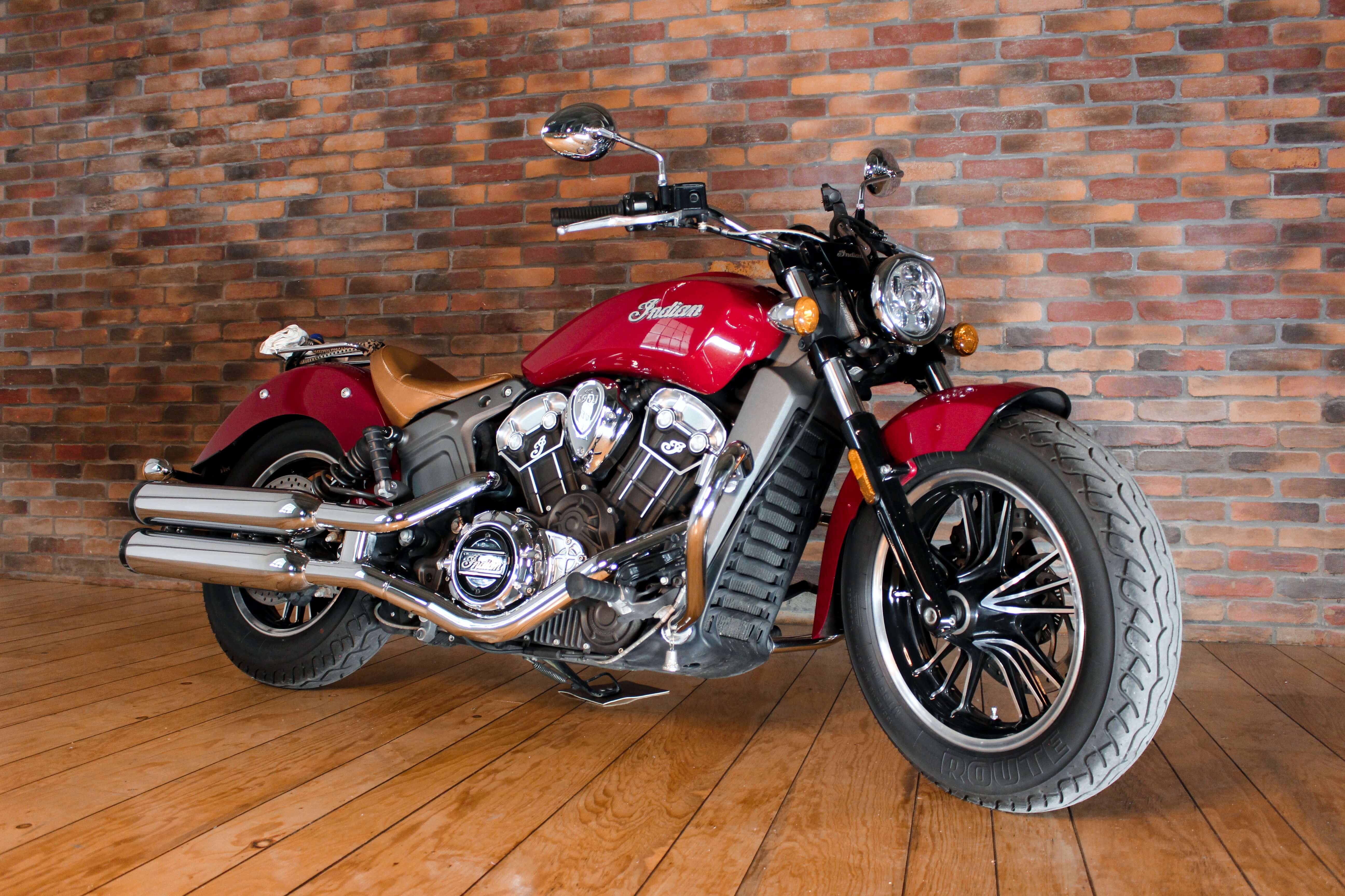 Red Indian Scout motorcycle