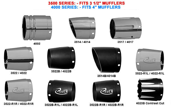 Rush Racing Muffler Tips