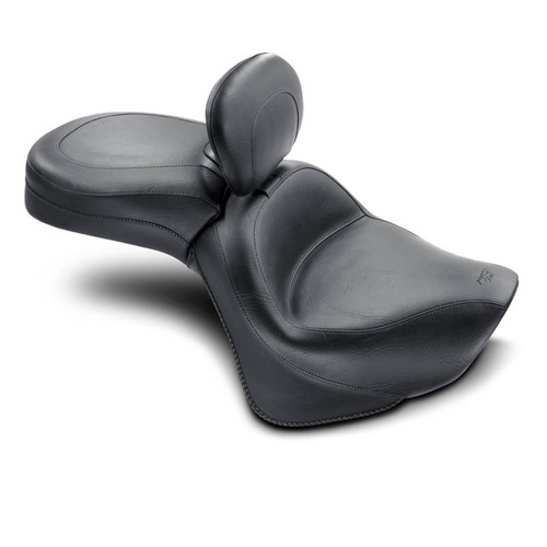 Mustang One-Piece Wide Touring Seat with Driver Backrest for Vulcan 900  '06-up