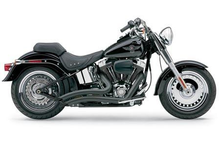Cobra Speedster Short Swept Exhaust for Softail '12-17 -Black