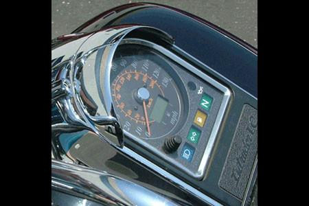 National Cycle Speedometer Cowl N7811 - Chrome Glare Shield For Motorcycle Gauges