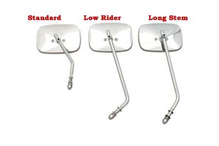 Drag Specialties Die-Cast Chrome Mirrors – Fits Harley Dyna, Softail, Sportster, Touring, Shovelhead (Pair)