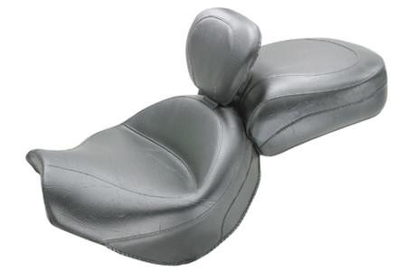 Mustang Two-Piece Wide Seat with Driver Backrest for Vulcan 2000