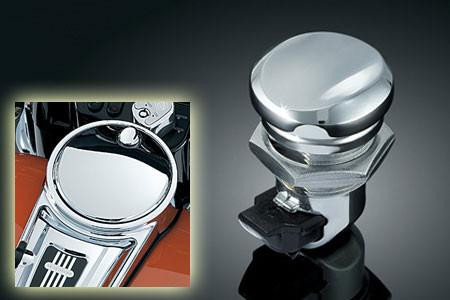 Kuryakyn Fuel Door Push Button Latch for '92-Up Harley-Davidson