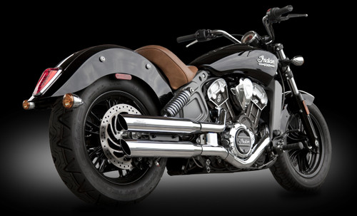 RCX 3 inch Slash Cut Slip On Mufflers for '14-24 Indian Scout (Choose  Chrome or Black)