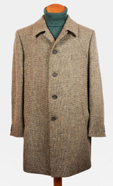 5 Button Trench Collar Tweed  Overcoat