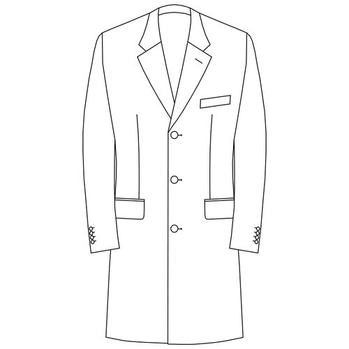 Custom Made to Measure Single Breasted Overcoat - Cotton from