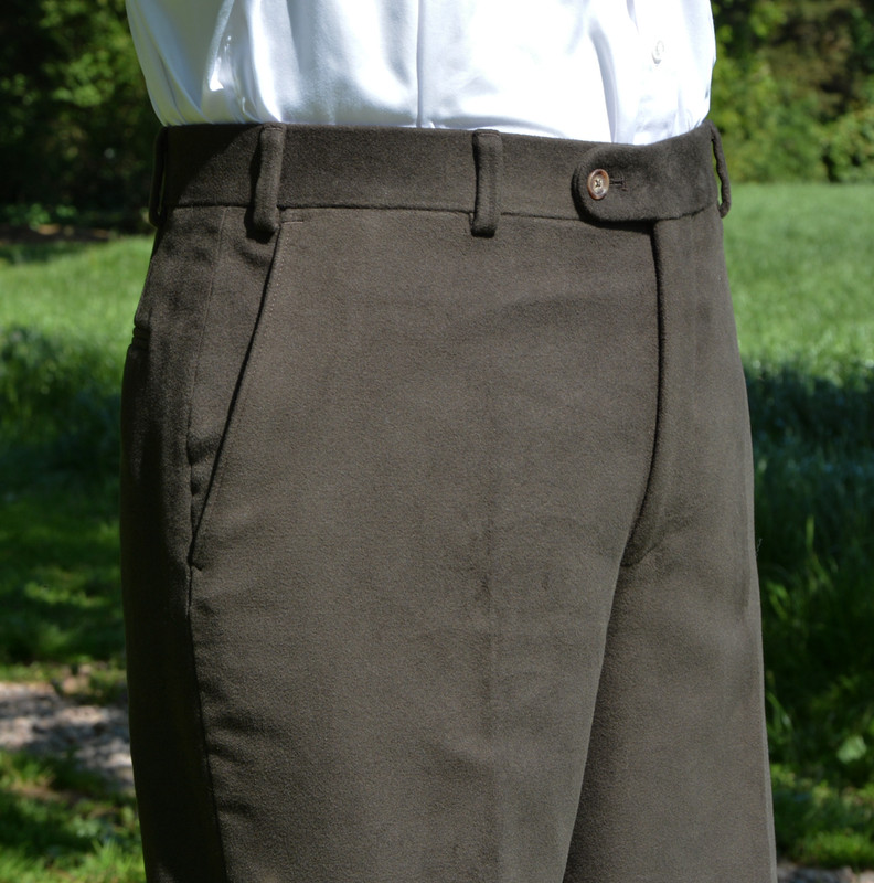 Moss Tailored Fit Moleskin Trousers, Brown, 30R