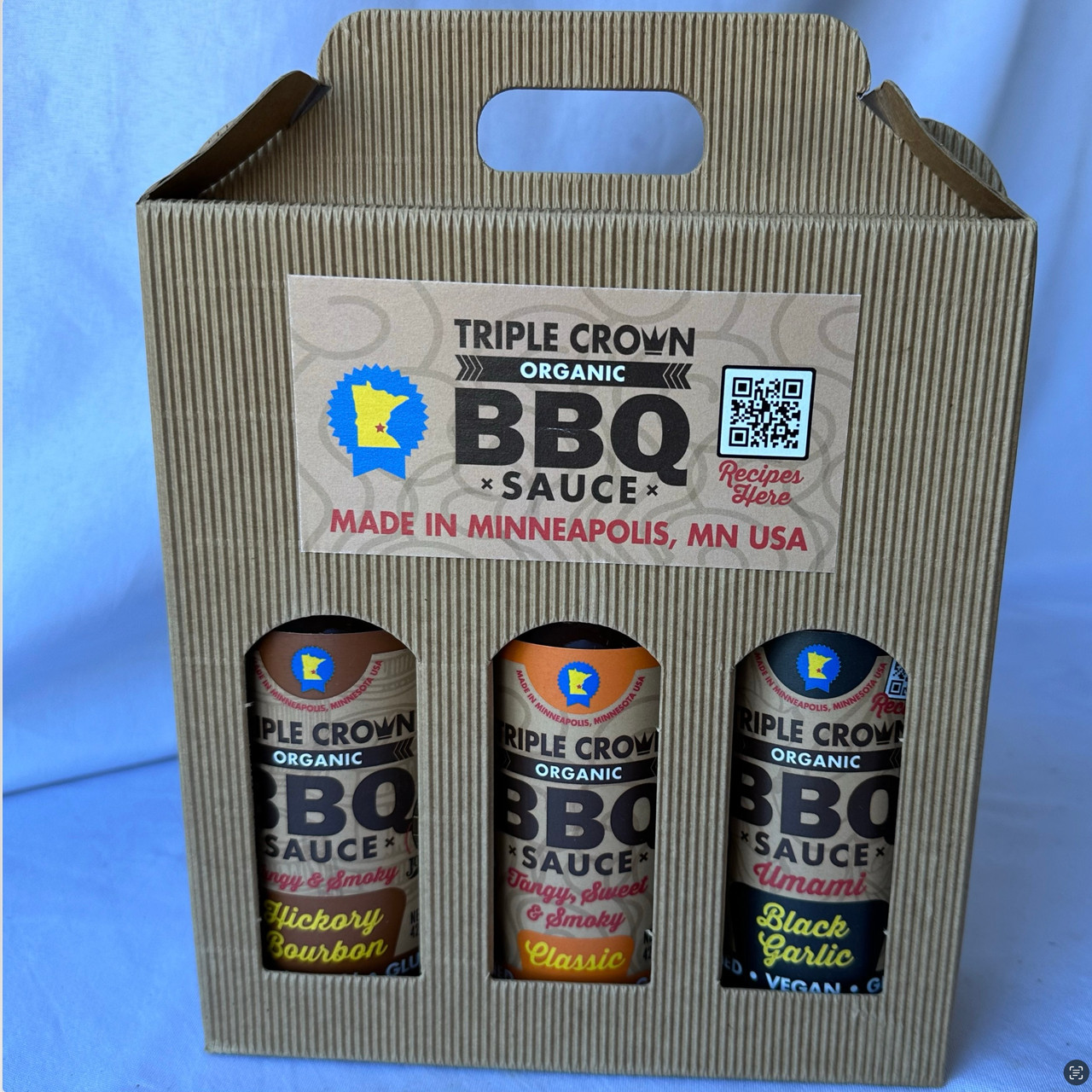 Triple Crown BBQ Sauce Sampler Pack 3x 15oz TC Farm