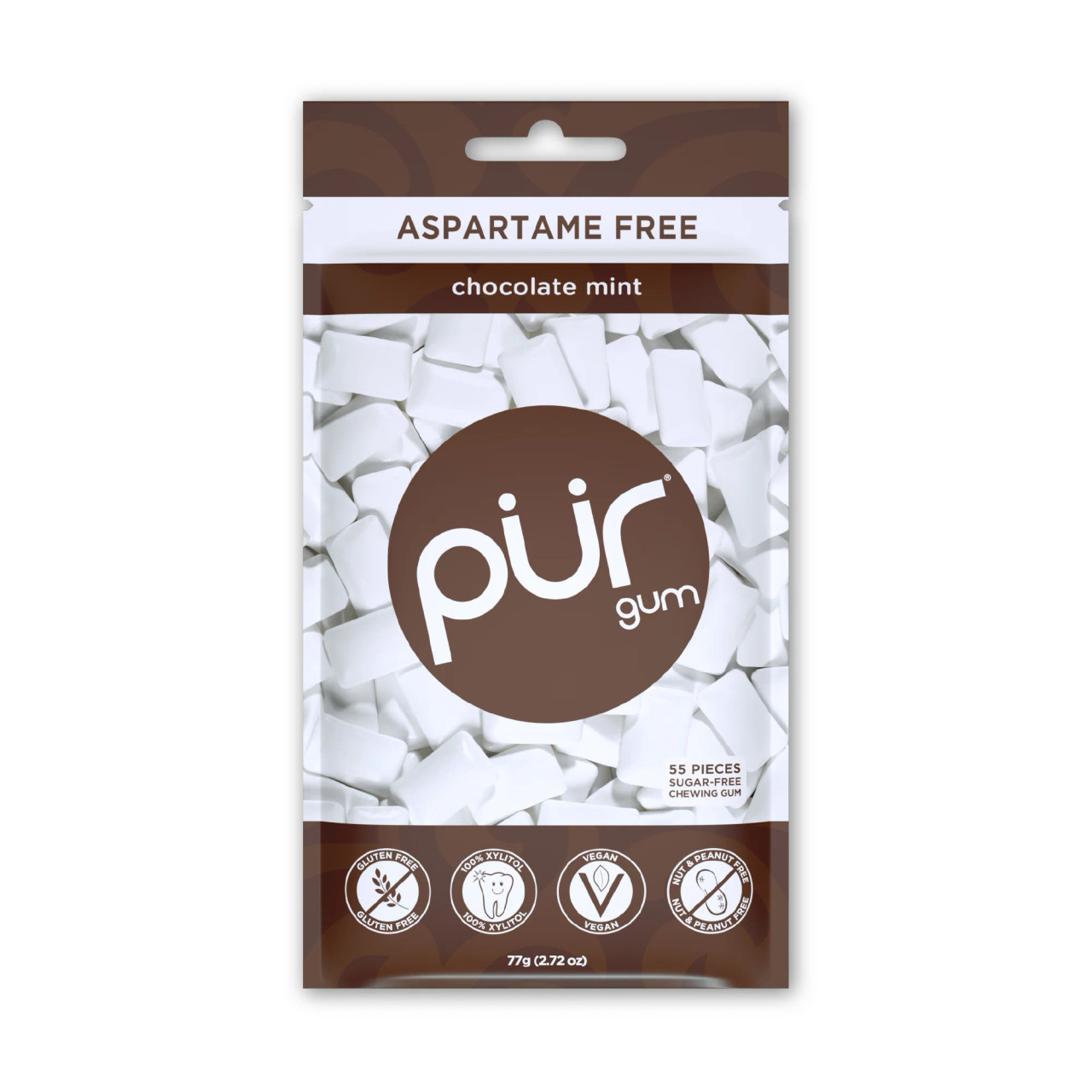 PUR Chocolate Mint aspartame free gum