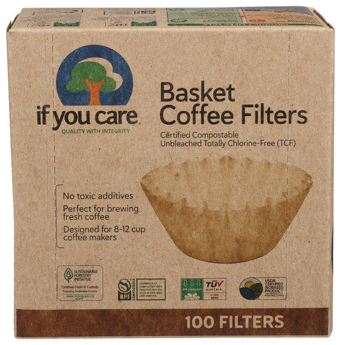 If You Care Coffee Filter Basket, 2 1/2 inch Depth - 100 per pack 3
