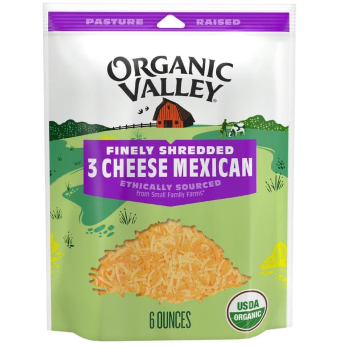 ORGANIC VALLEY Shredded Cheese 3 Cheese Mexican Blend