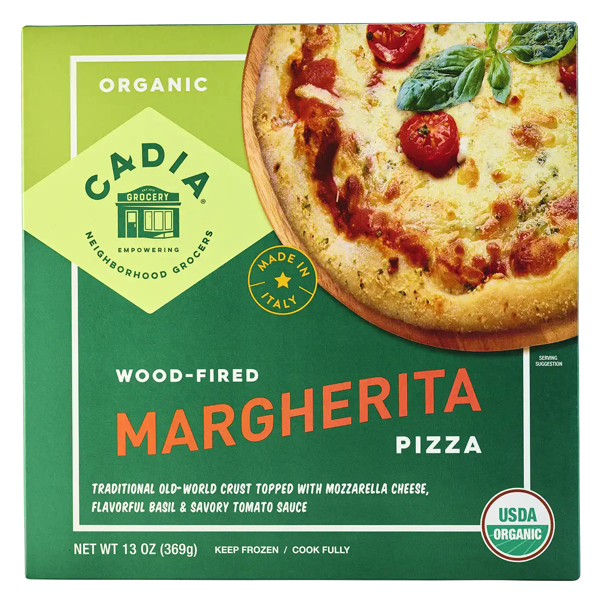 CADIA Organic Wood-Fired Margherita Pizza