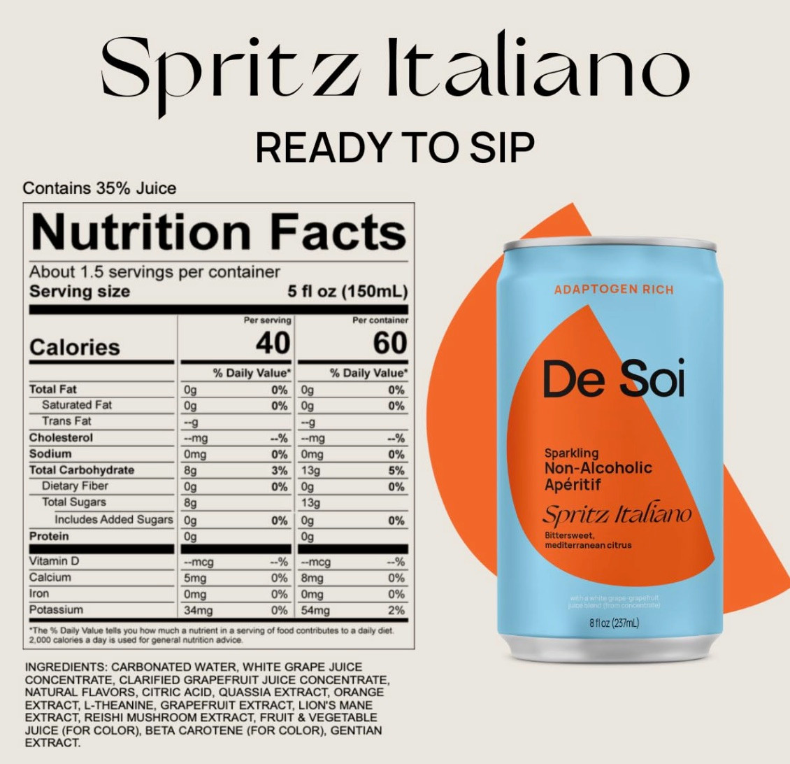 DE SOI Mocktail Spritz Italiano - 4pk