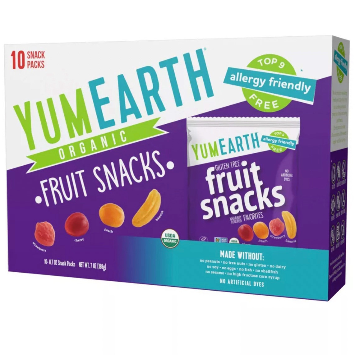 YUMEARTH Fruit Snacks Box - 10ct