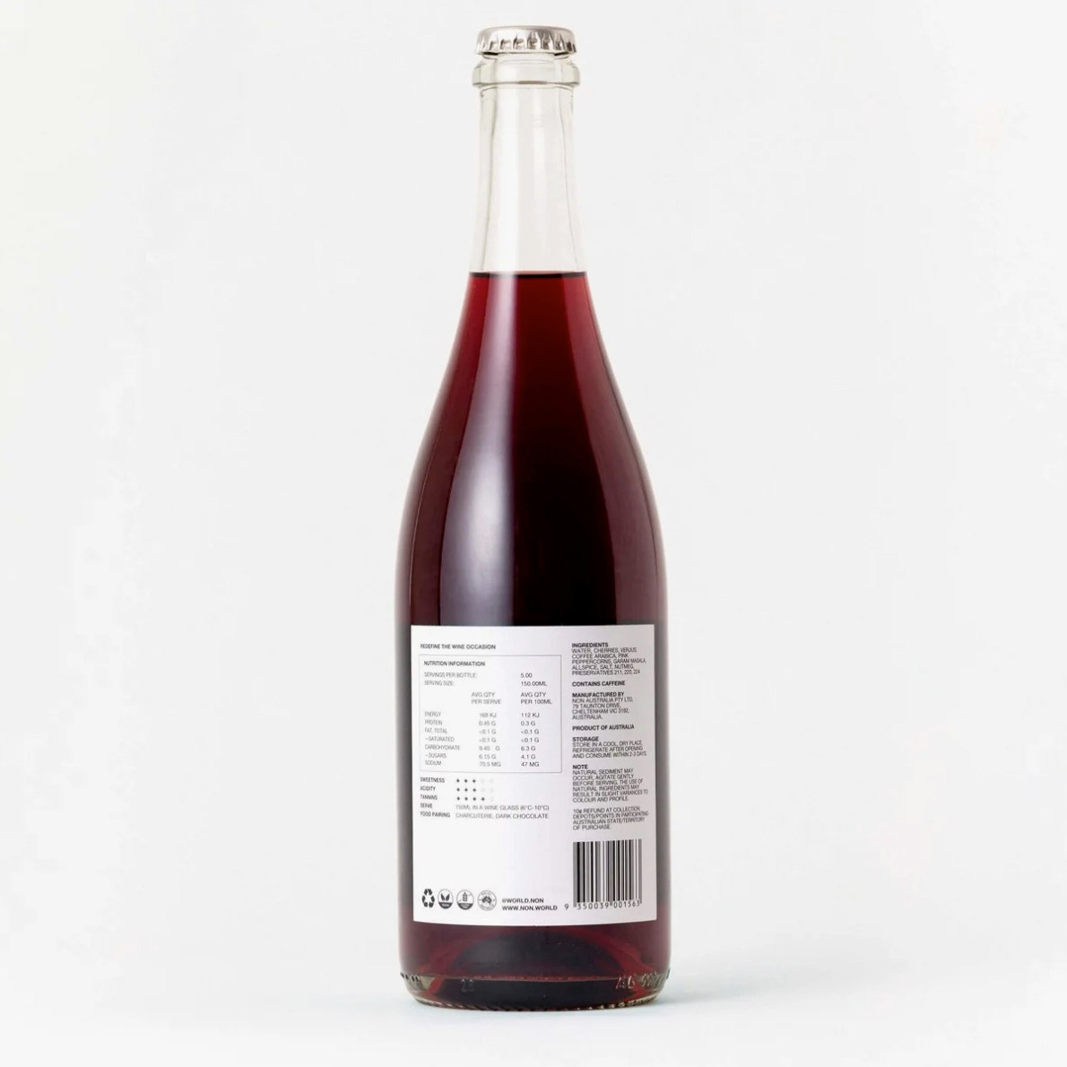 NON Toasted Cinnamon & Yuzu Sparkling NA- 750ml