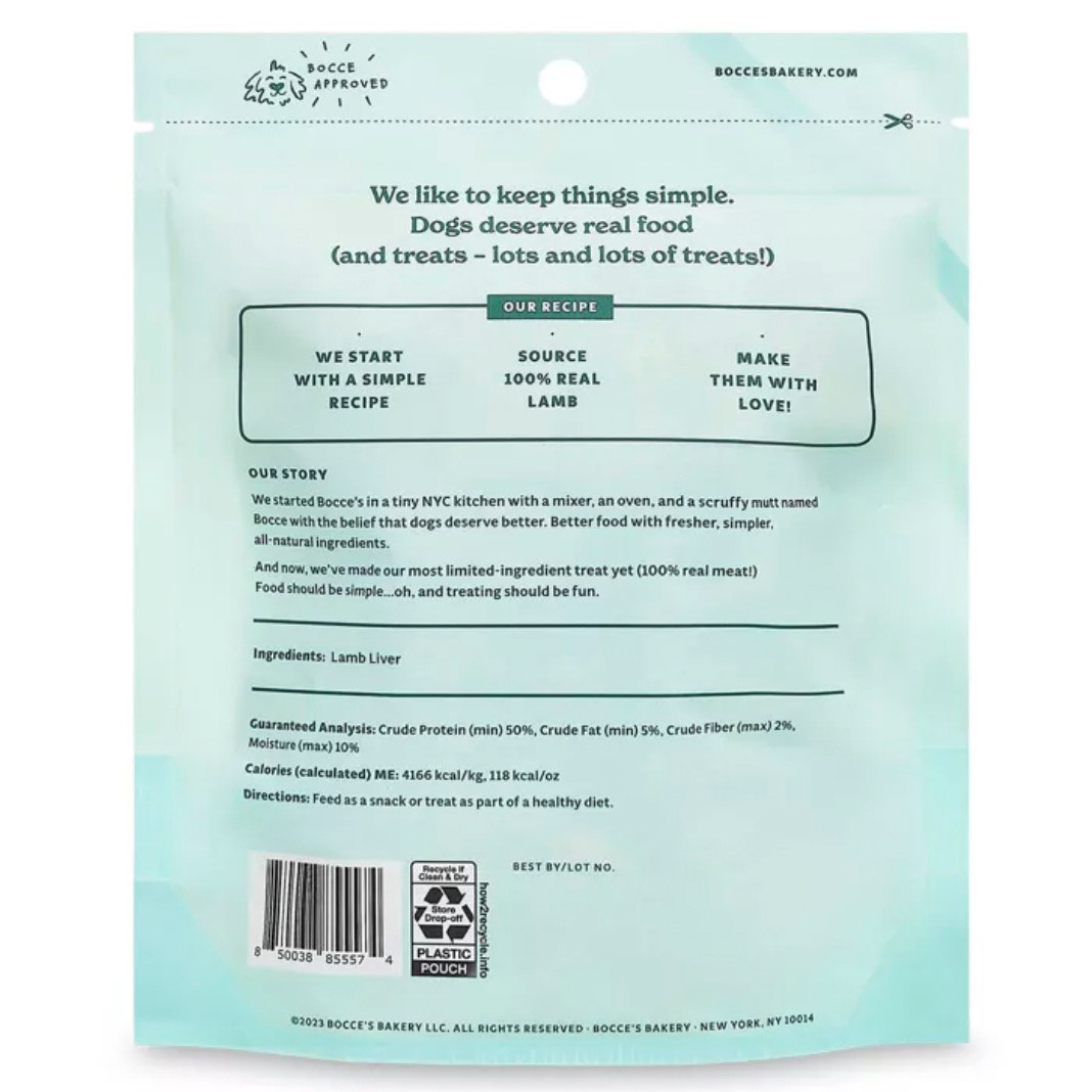 BOCCES BAKERY Freeze Dried Lamb Liver Dog Treat