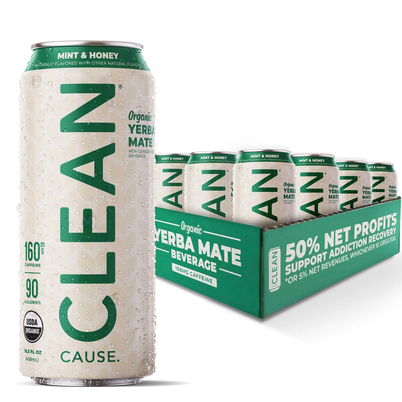 CLEAN CAUSE Mint & Honey Non-Carbonated Yerba Mate