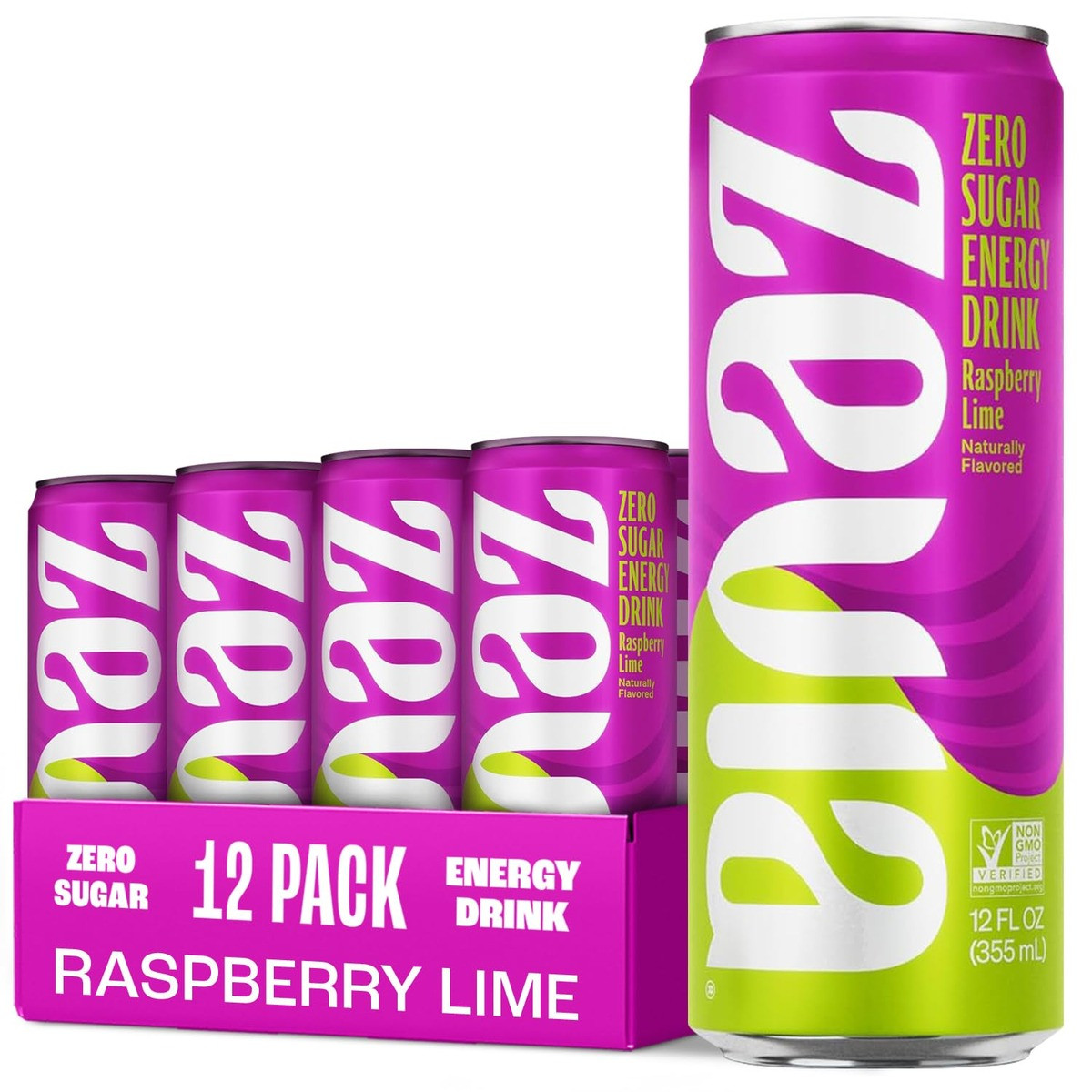 Raspberry Lime Energy Drink - 12 fl oz | Zevia