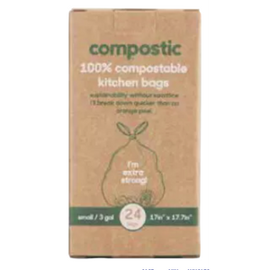 Trash Bags - Home Compostable - 3 gal - 24 pack