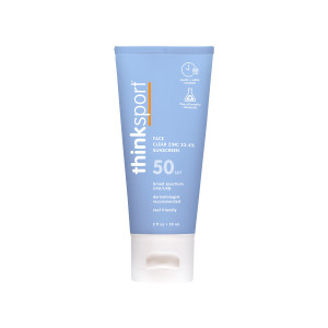 Thinksport SPF 50 Clear Zinc Face Sunscreen - 1.76oz