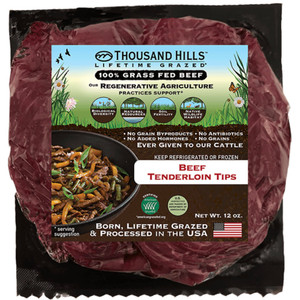 Grass Fed Beef Tenderloin Tips - 12oz
