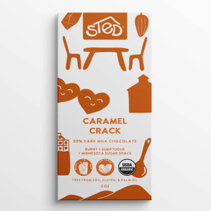 Caramel Crack Dark Milk Chocolate Bar - 2oz