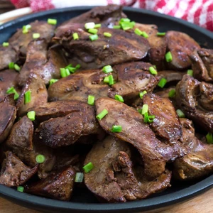 Plate of Fried Turkey Livers