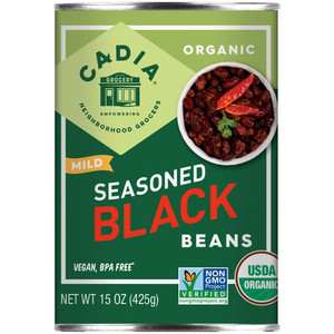 Canned Seasoned Black Beans - 15 oz