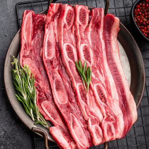Raw Korean short ribs