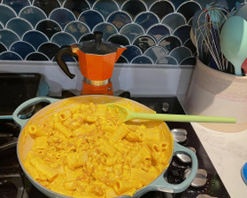 Butternut Squash Pasta with Spicy Andouille